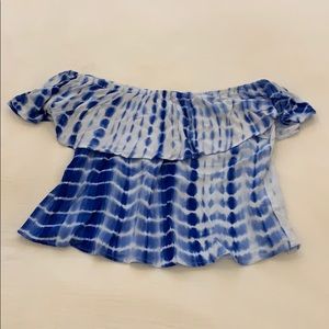 Off shoulder tie dye top forever 21